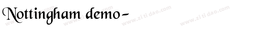 Nottingham demo字体转换